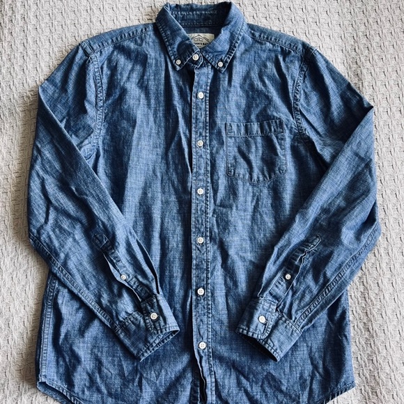 St Johns Bay Men’s Denim Shirt M - Picture 2 of 8